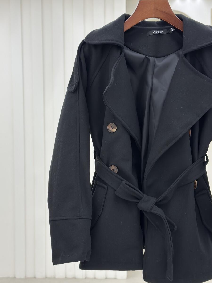 پالتو فوتر کتی کمربنددار آستردار pd534-16