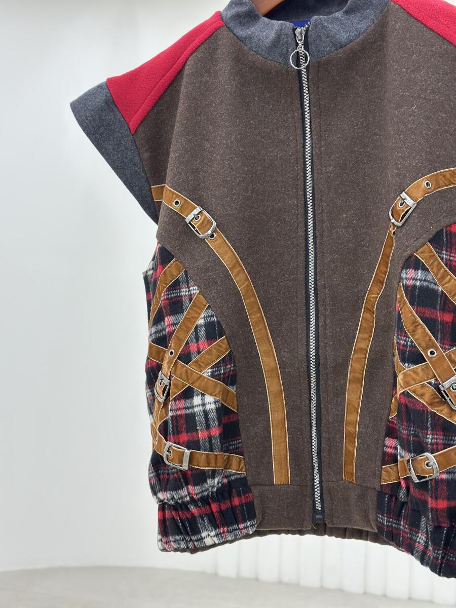 وست فوتر خرج کار طرح چهارخونه آستردار pd533-15