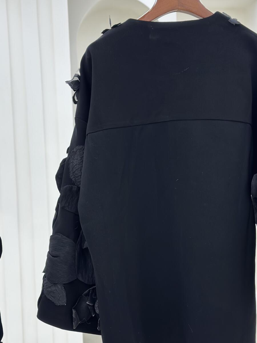 کت پاییزه مجلسی اپلیکه دوزی شده طرح گل pd527-1