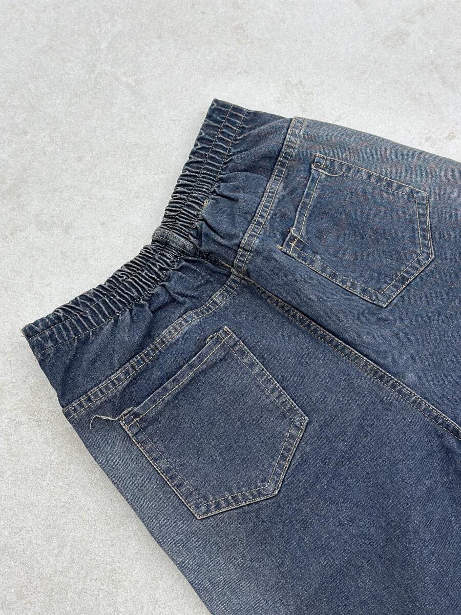 شلوار جین نیم بگ طرح زاپ sh208