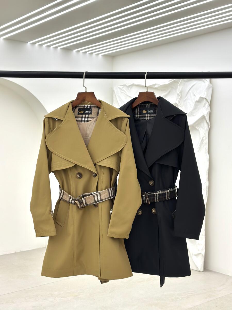 ترنچ کت سانتانا کلاه دار آستردار pd541-15