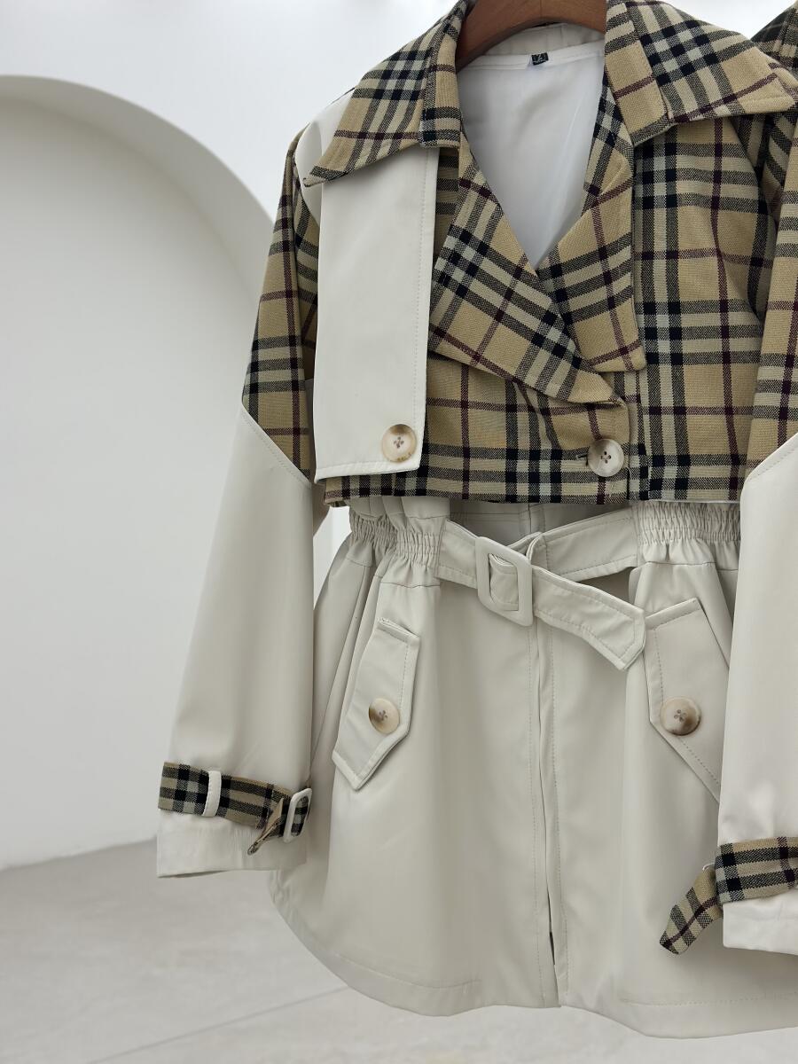 بارانی 2تیکه سانتانا ترکیب با موهر آستردار pd543-12