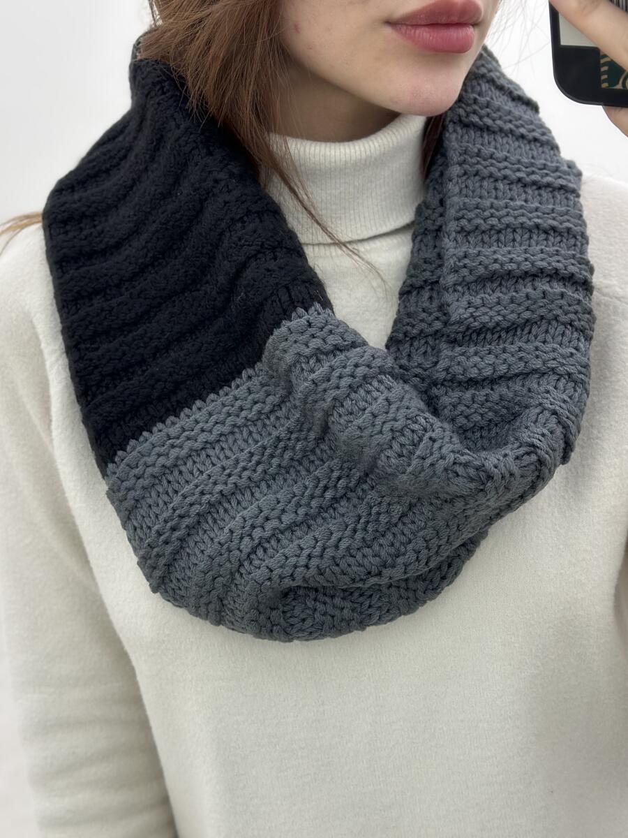 شال گردن بافت رینگی طرح 2 رنگ id23