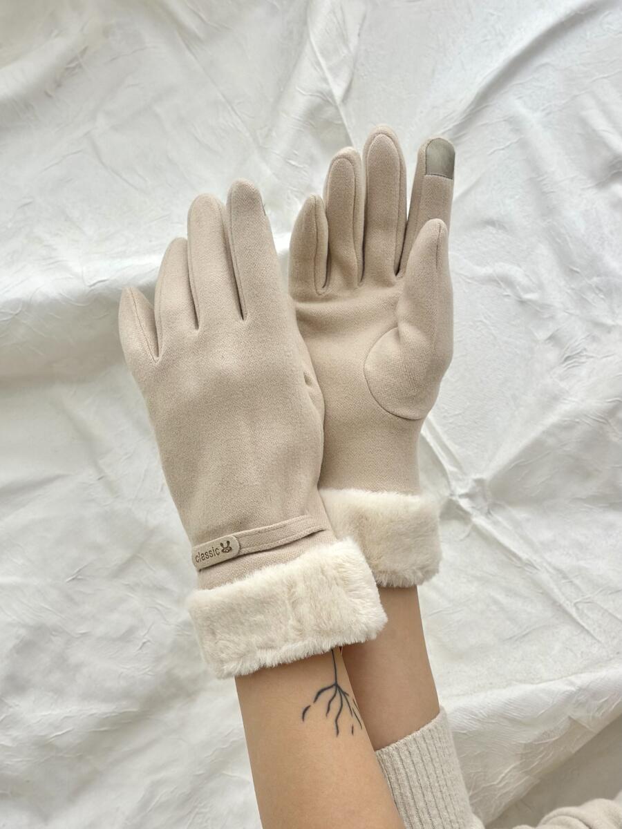 دستکش کلاسیک خزدار id13