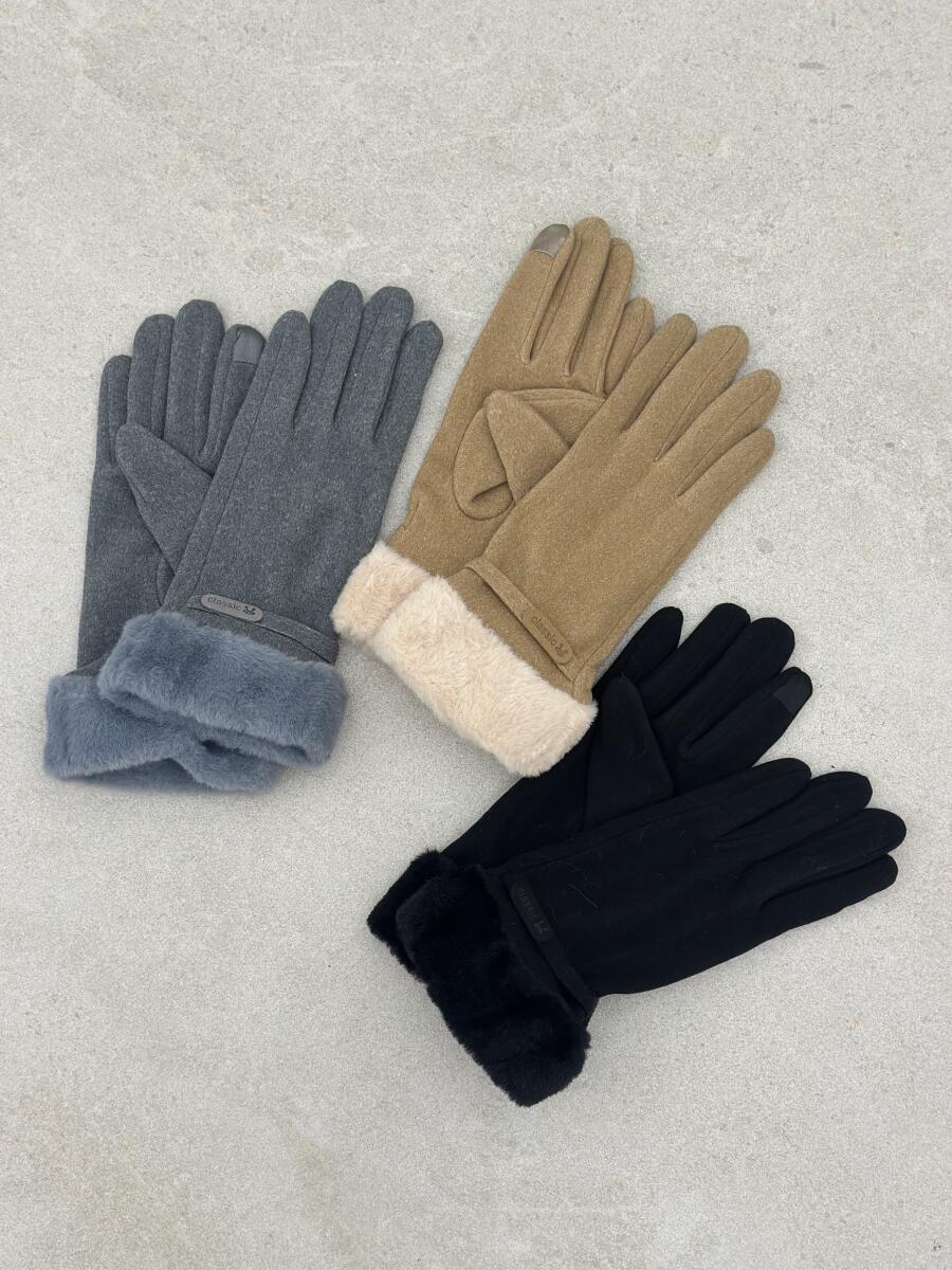 دستکش کلاسیک خزدار id13