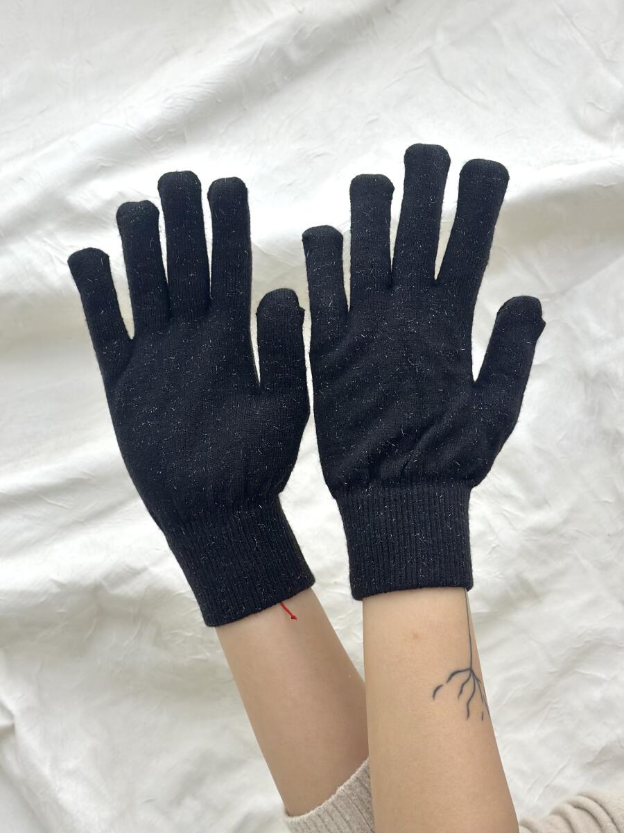 دستکش بافت لمه دار id12