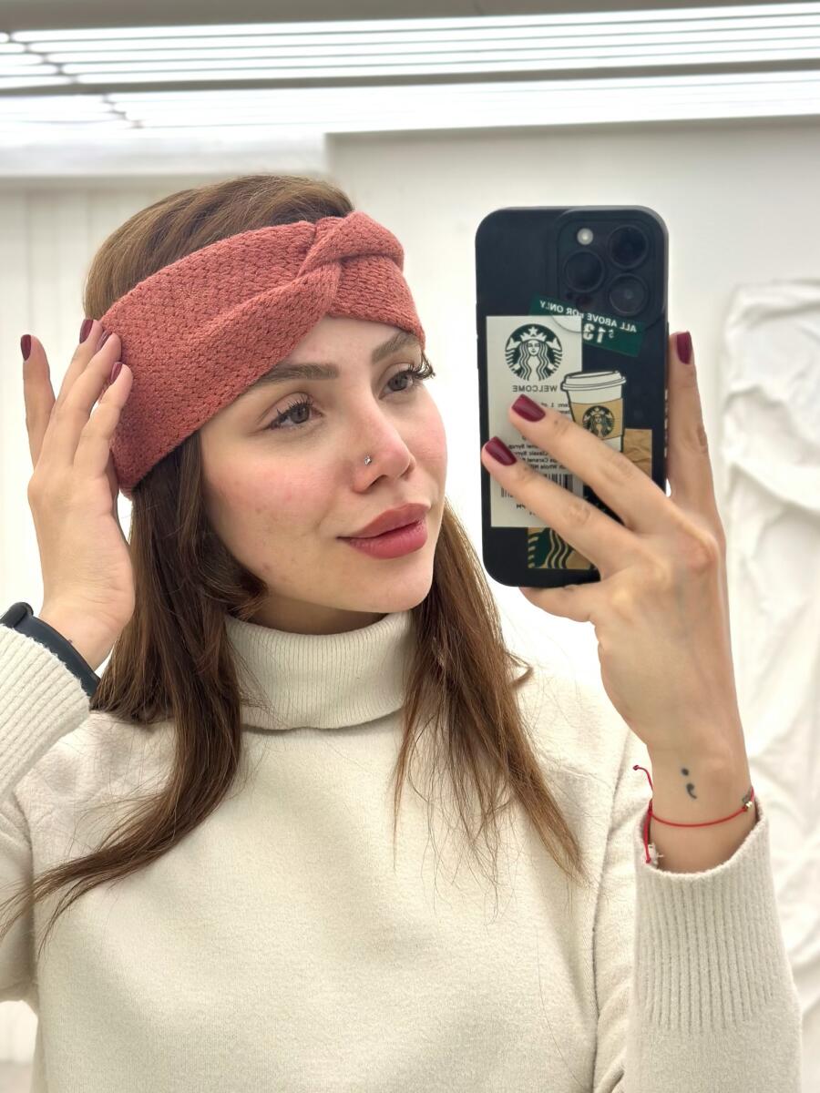 هدبند بافت طرح گره ای id10