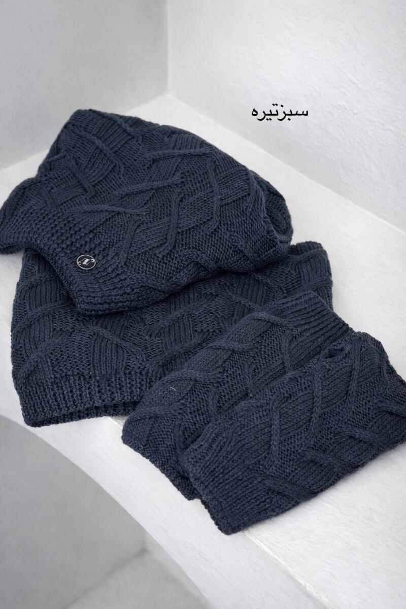 ست 3تیکه کلاه دستکش و شال گردن رینگی id6