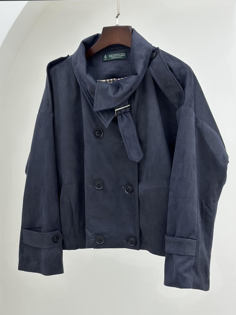 بامبر سوییت طرح 6دکمه یقه ایستاده آستردار pd548-12