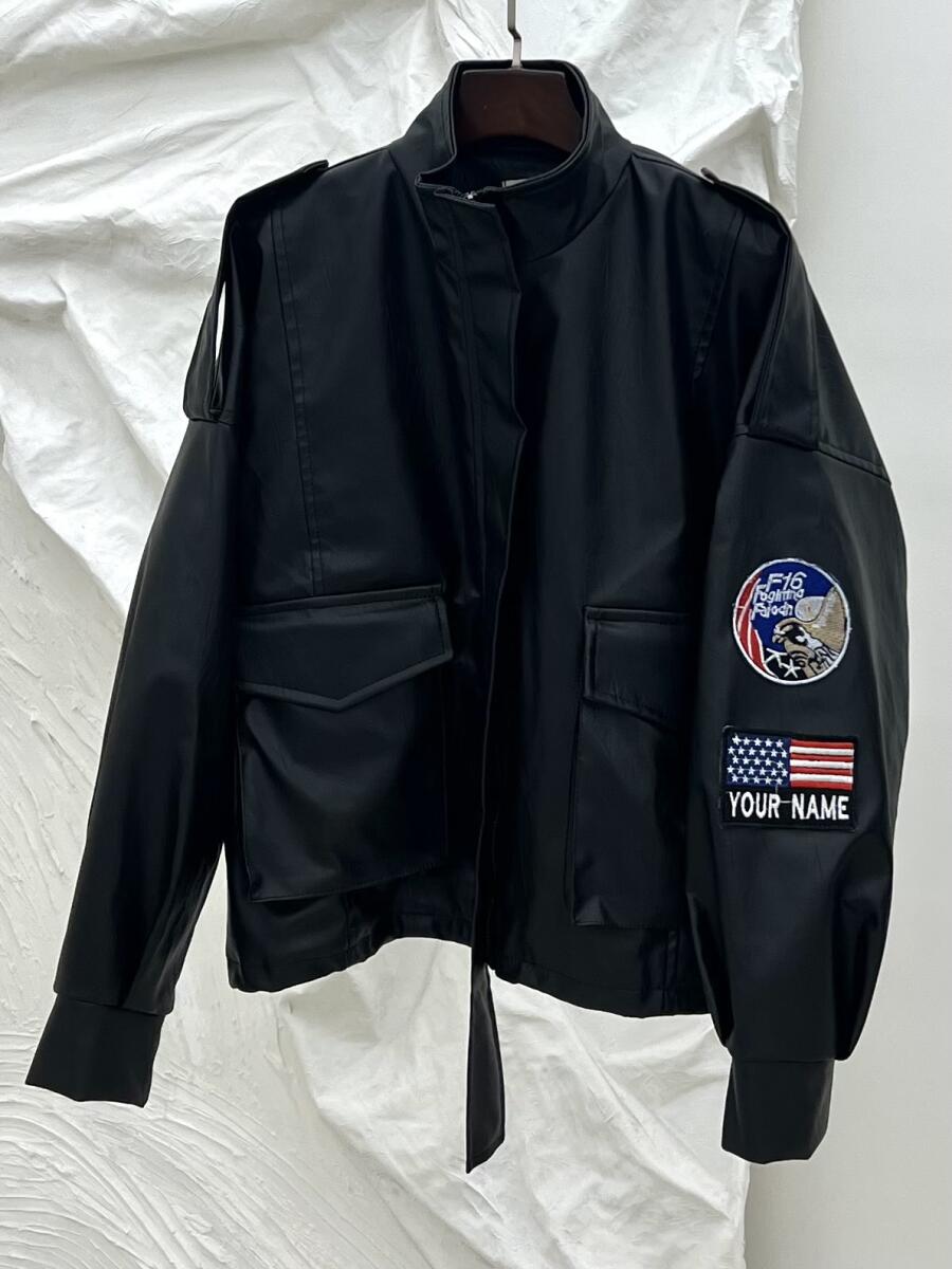 کاپشن چرم آستین استیکری آستردار pd550-1