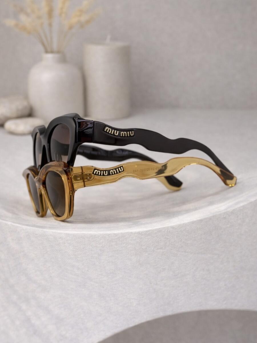 عینک آفتابی دسته موج دار طرح e251 MIU MIU