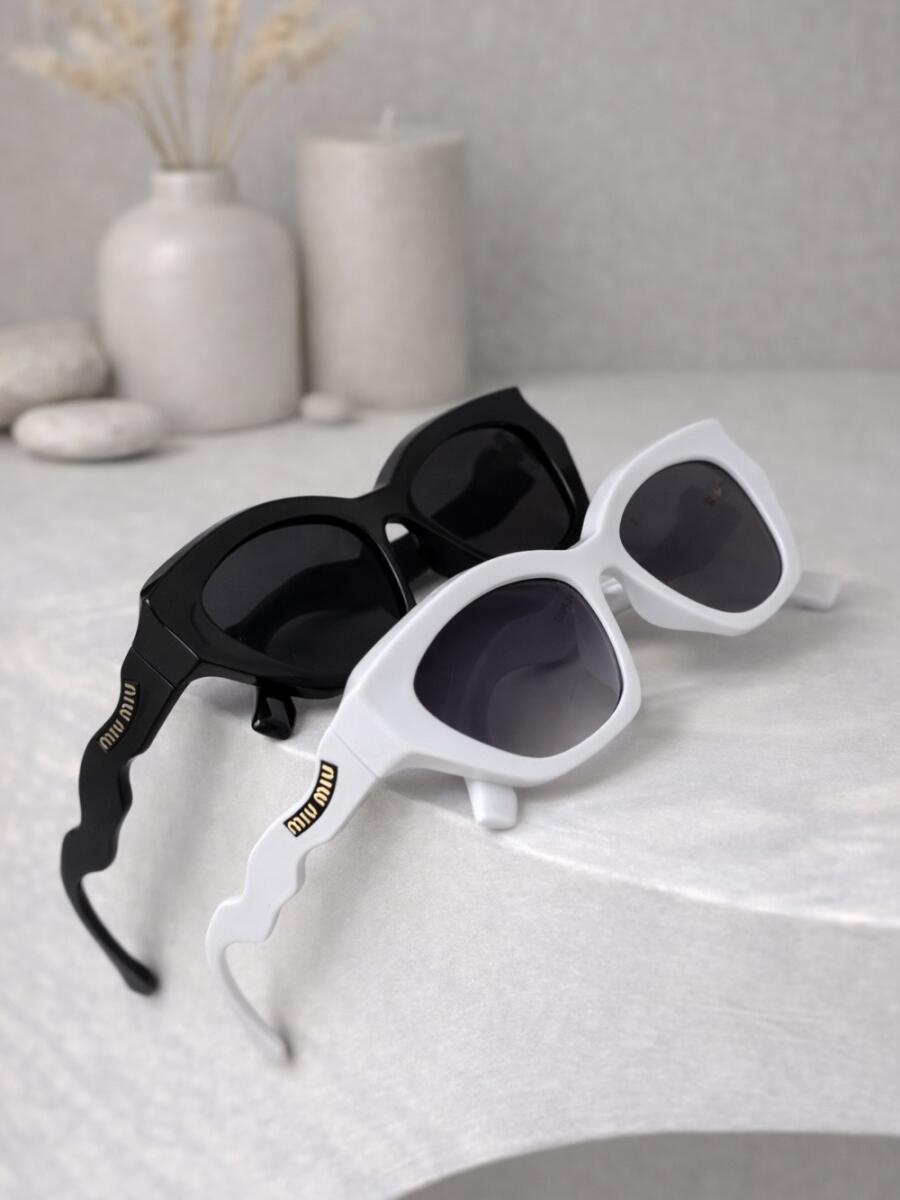 عینک آفتابی دسته موج دار طرح e251 MIU MIU