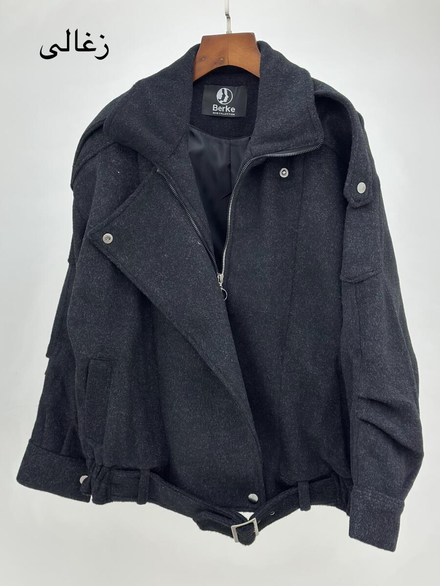 کاپشن فوتر یقه پلیسی پایین کمربندی آستردار pd565-5