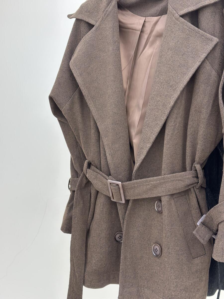 پالتو فوتر موهری سرشانه پاگون دار آستین کمربندی آستردار pd563-4