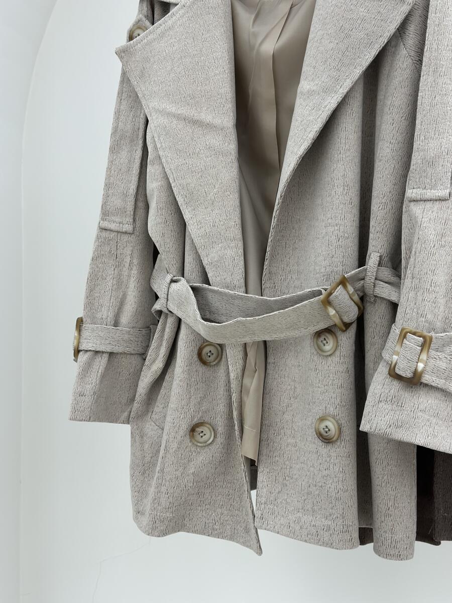 پالتو فوتر موهری سرشانه پاگون دار آستین کمربندی آستردار pd563-4