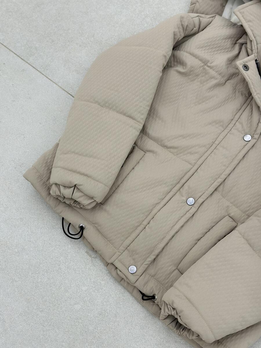 کاپشن داخل پشم شیشه پایین گتر کلاه دار آستردار pd569-5