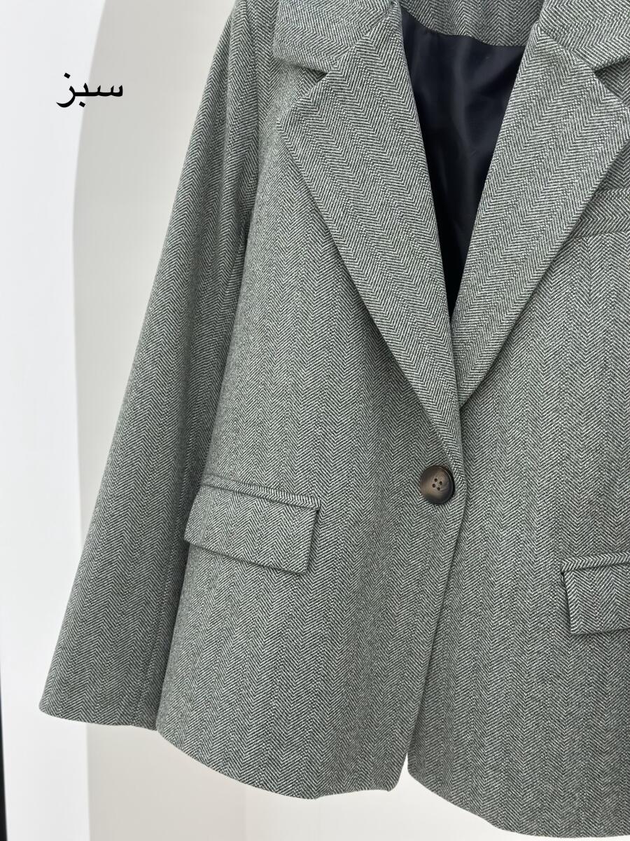 پالتو فوتر دوتون جناغی کتی طرح جیب آستردار pd568-6