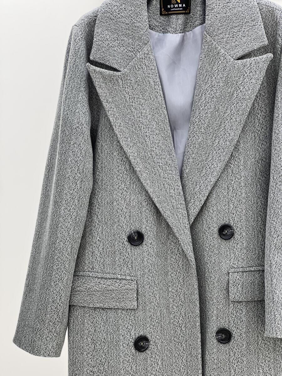 پالتو فوتر موهری کلاسیک طرح جیب آستردار pd574-9