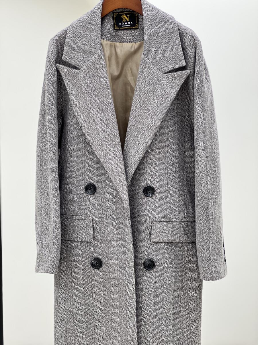 پالتو فوتر موهری کلاسیک طرح جیب آستردار pd574-9