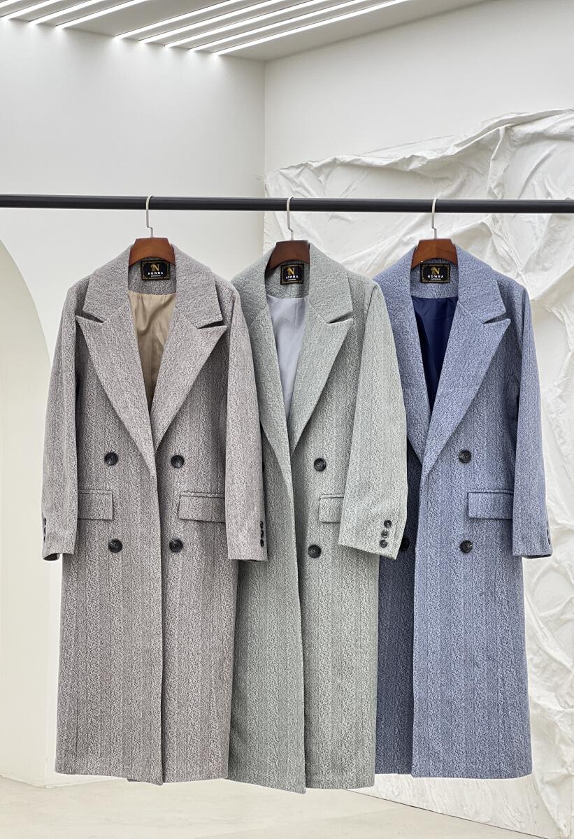 پالتو فوتر موهری کلاسیک طرح جیب آستردار pd574-9