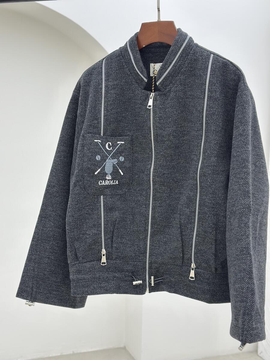 بامبر فوتر موهری خرج کار زیپی جیب گلدوزی شده آستردار pd577-4