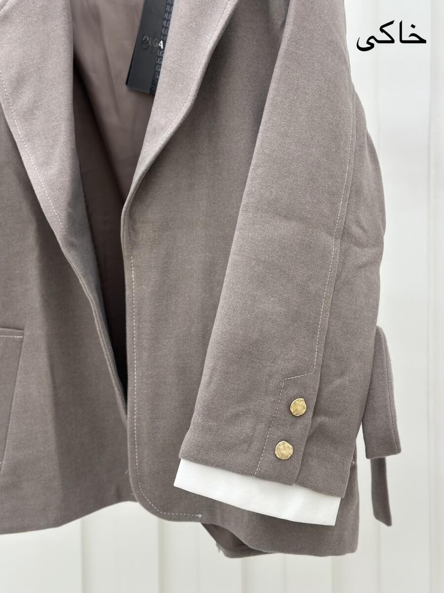 پالتو فوتر موهری کتی کمربنددار کوک دوزی شده آستردار pd579-5