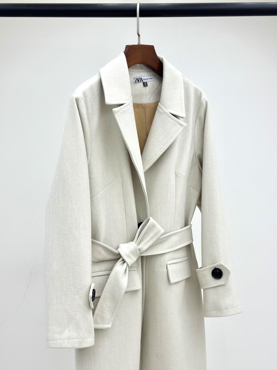 پالتو فوتر مزونی تک دکمه آستین پاگون دار آستردار pd593-11