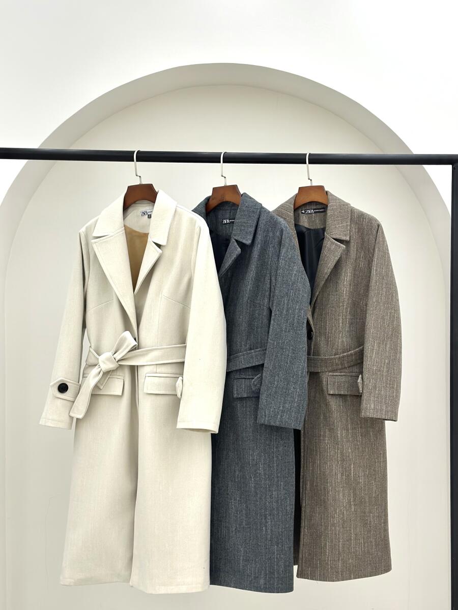 پالتو فوتر مزونی تک دکمه آستین پاگون دار آستردار pd593-11