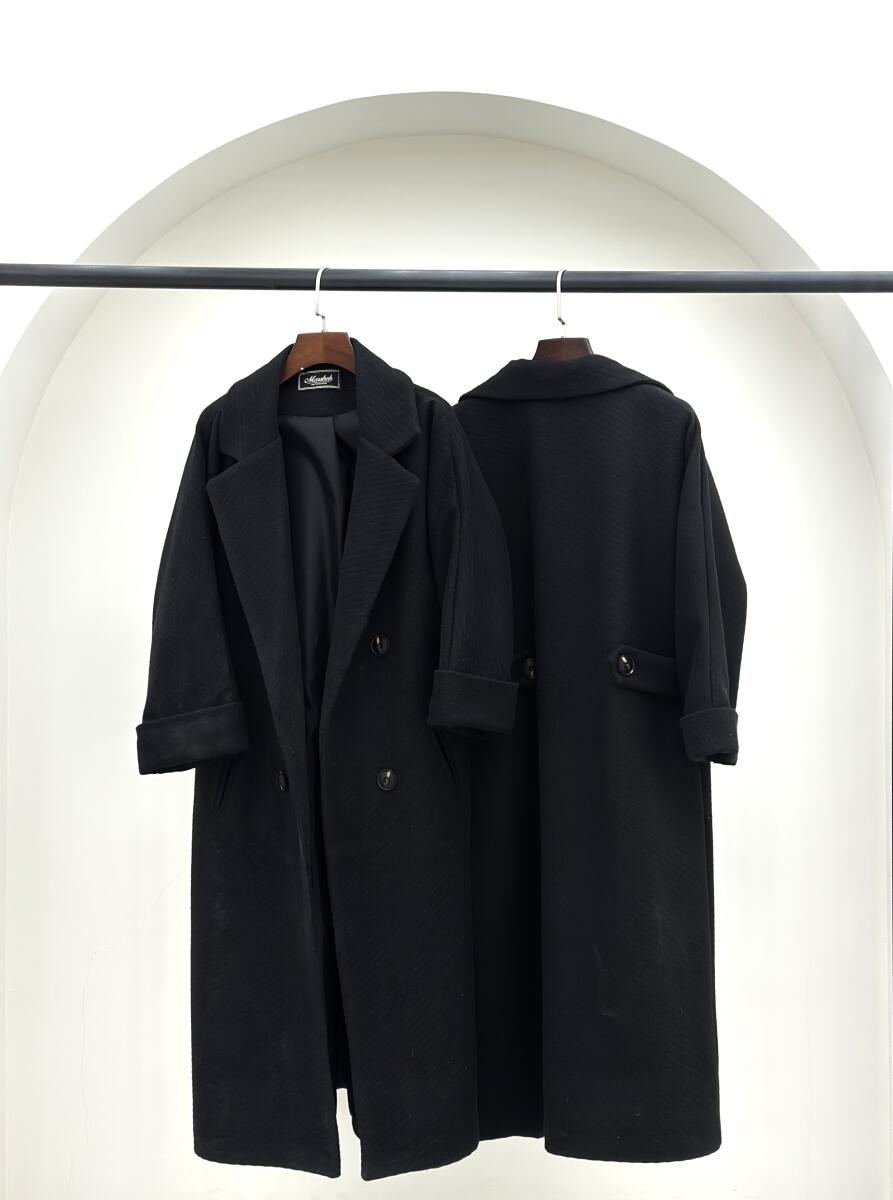 پالتو فوتر موهری یقه انگلیسی جیب خطی آستردار pd592-12