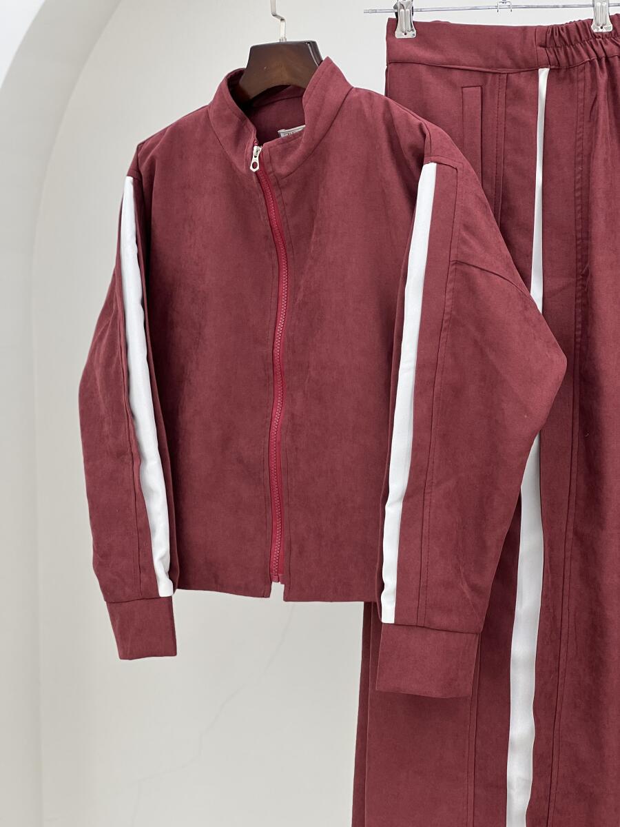 ست 2تیکه بامبر آستردار و شلوار پاییزه pd611-12