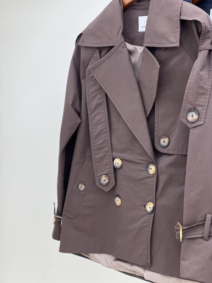 بارانی کتان کتی آستین کمربندی آستردار pd610-14