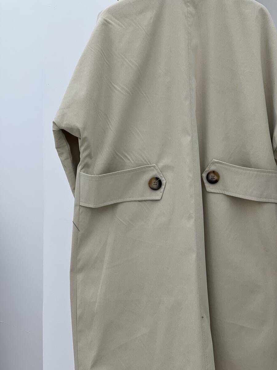 بارانی کتان آستین دوبل پشت پاگون دار آستردار pd606-12