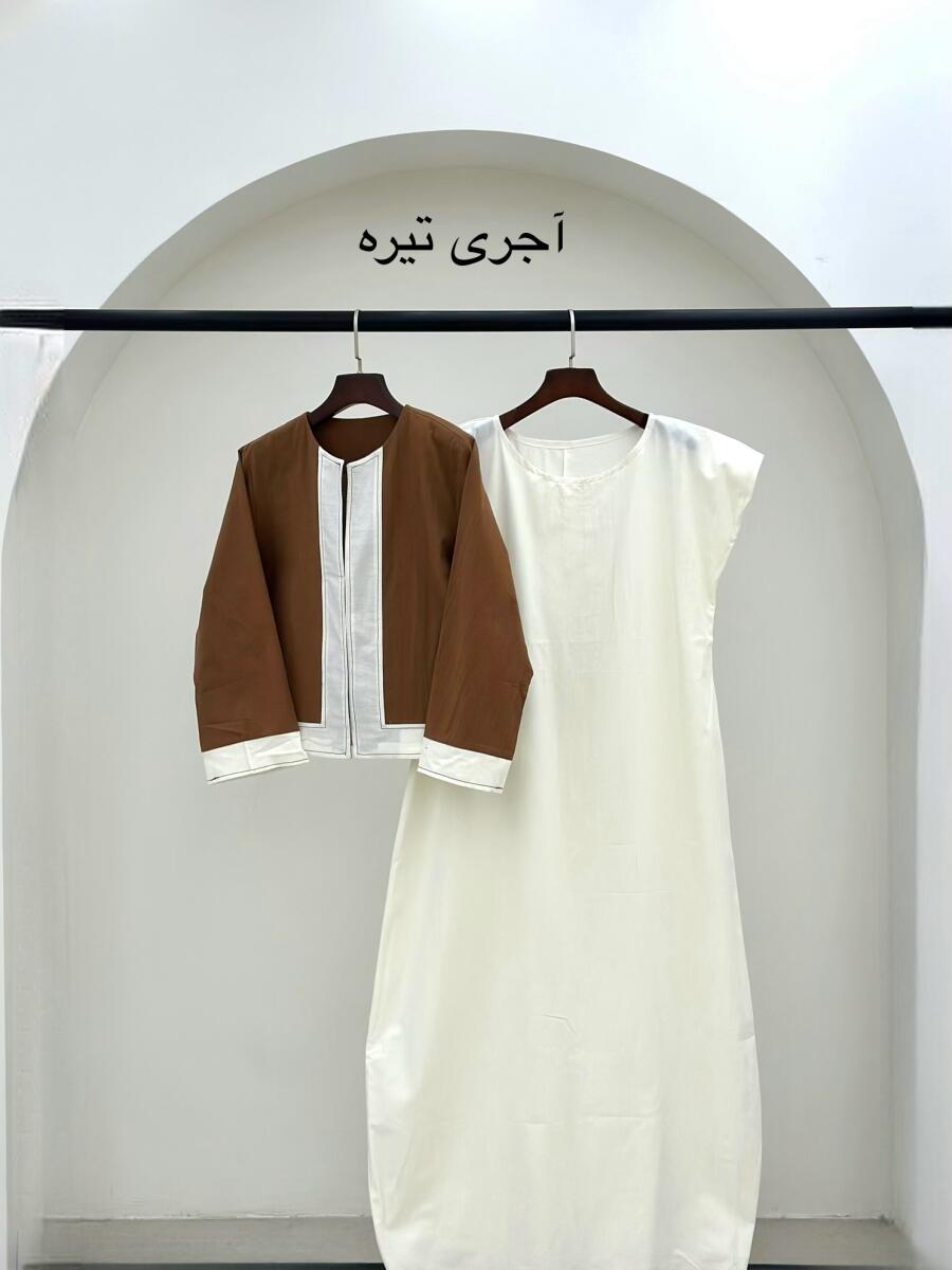 ست2تیکه  ساحلی و کت لینن تابستانه bt613-10