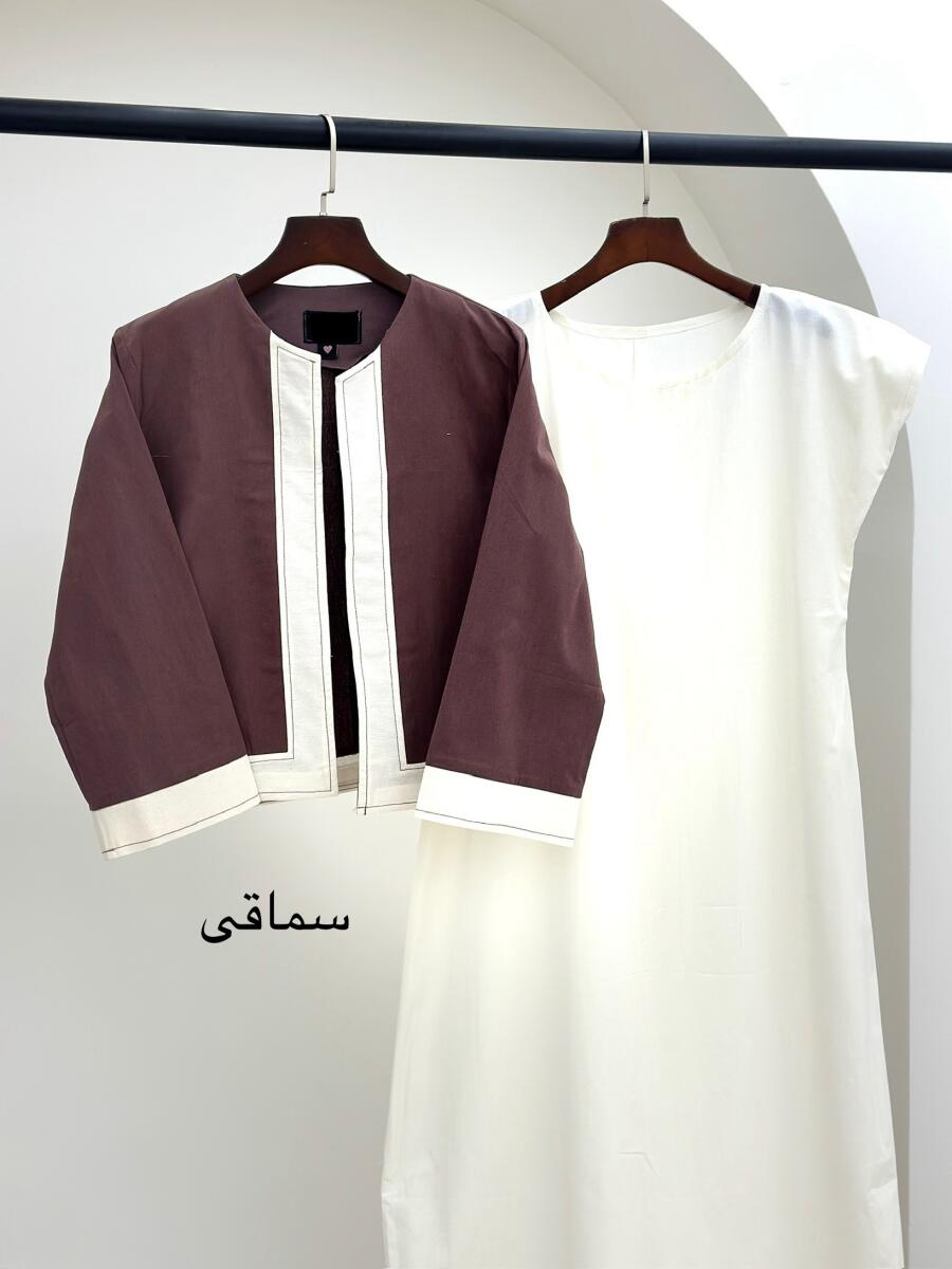 ست2تیکه  ساحلی و کت لینن تابستانه bt613-10