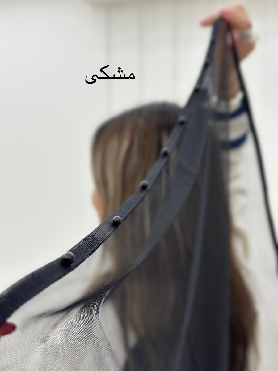 مینی اسکارف طرح توری مروارید دوزی شده sc9