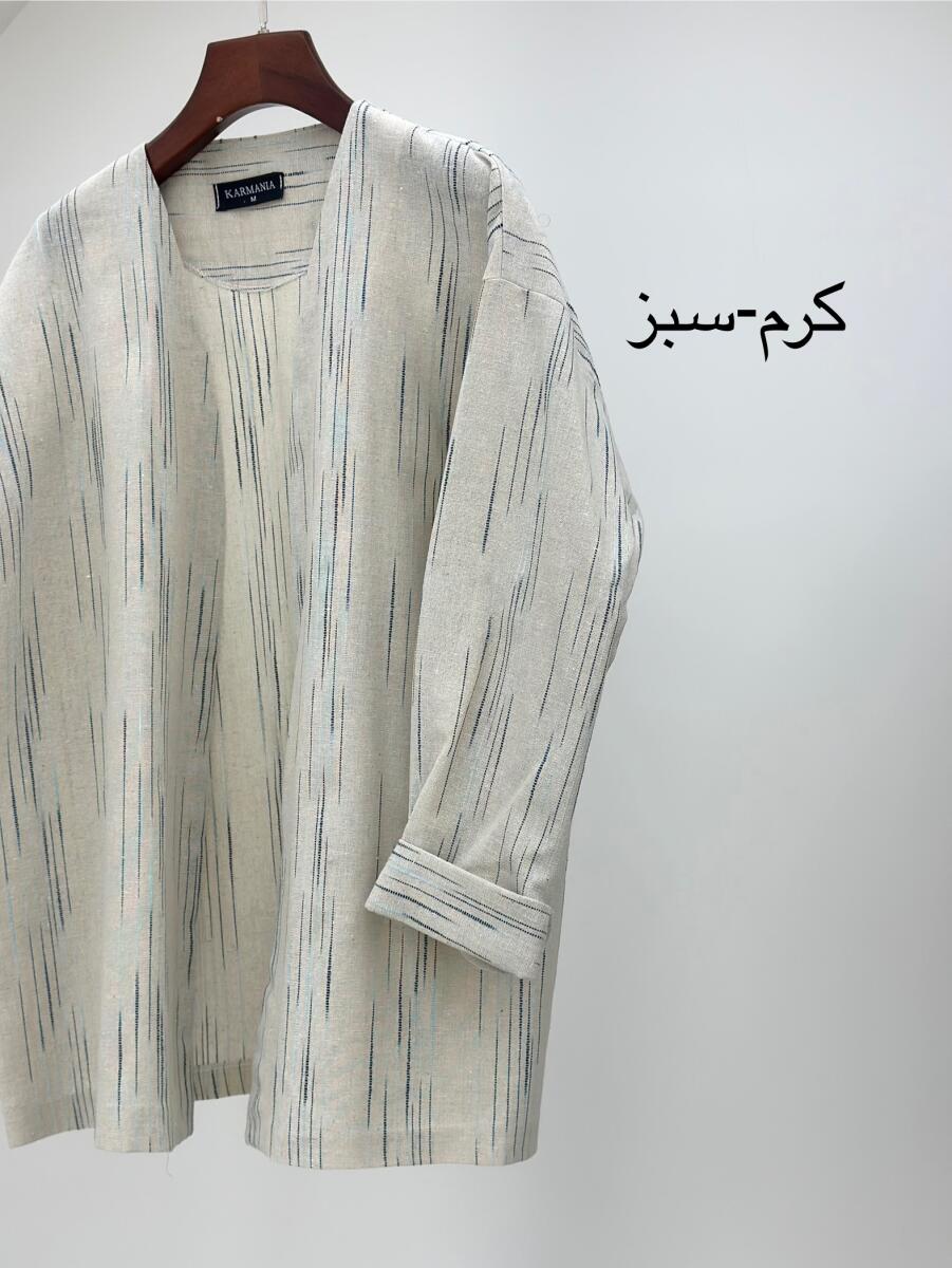 مانتو پارچه طرح دار آستین دوبل bt753-6