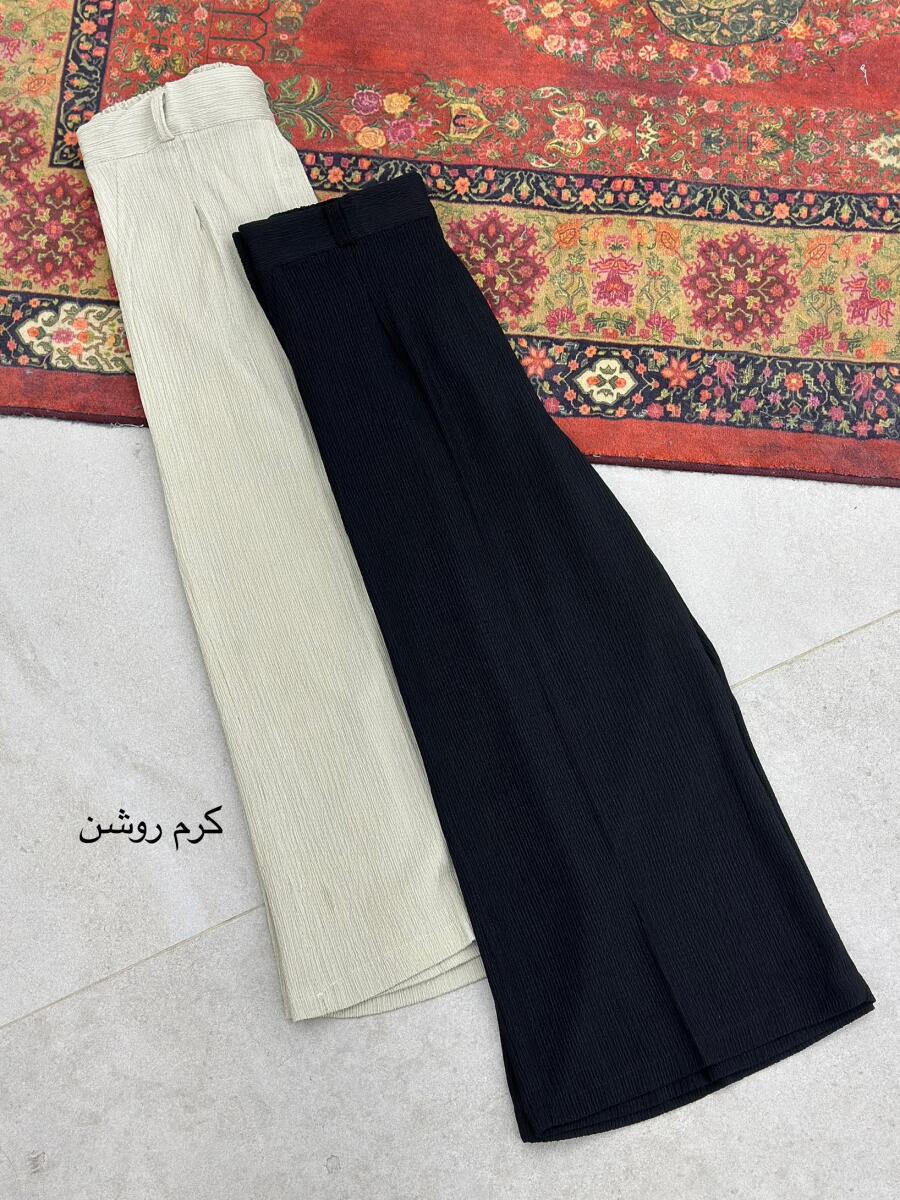 شلوار بگ طرح پلیسه ای sh183