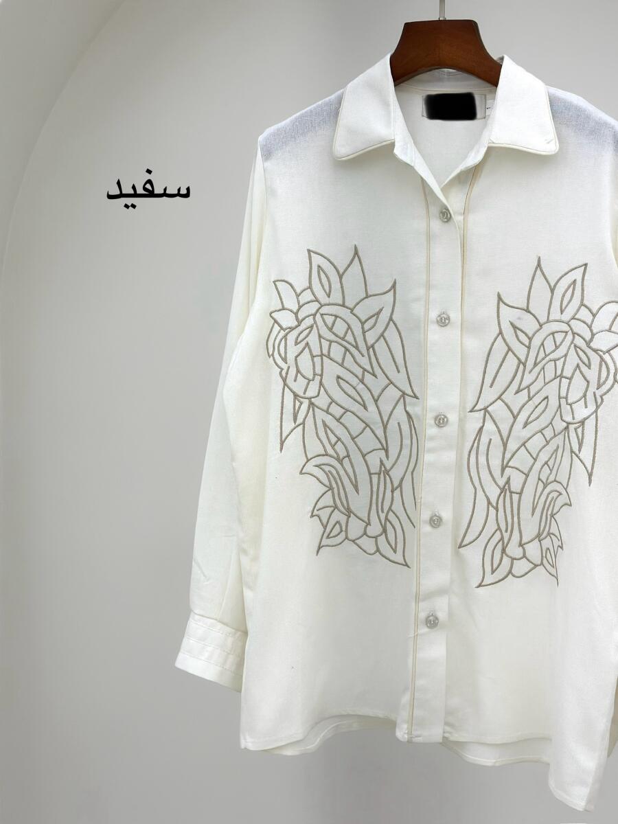 مانتو لینن شومیزی گلدوزی شده bt969-4