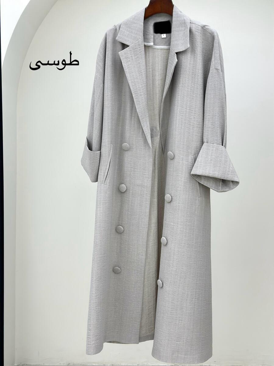 مانتو کلاسیک آستین دوبل جیب دار bt1001-12