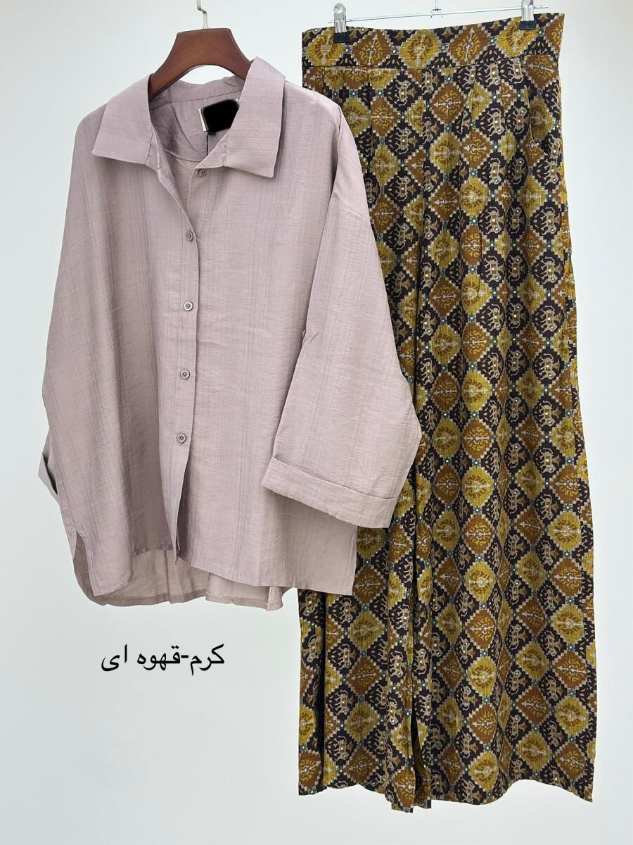 ست2تیکه شومیز آستین دوبل و شلوار Bt1016-4