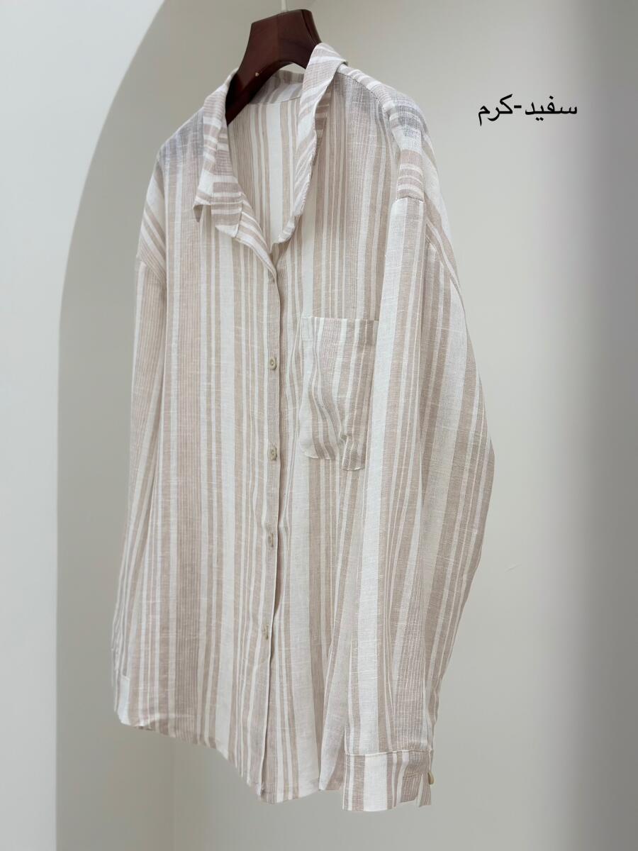 شومیز لینن تک جیب تابستانه bt1038-3