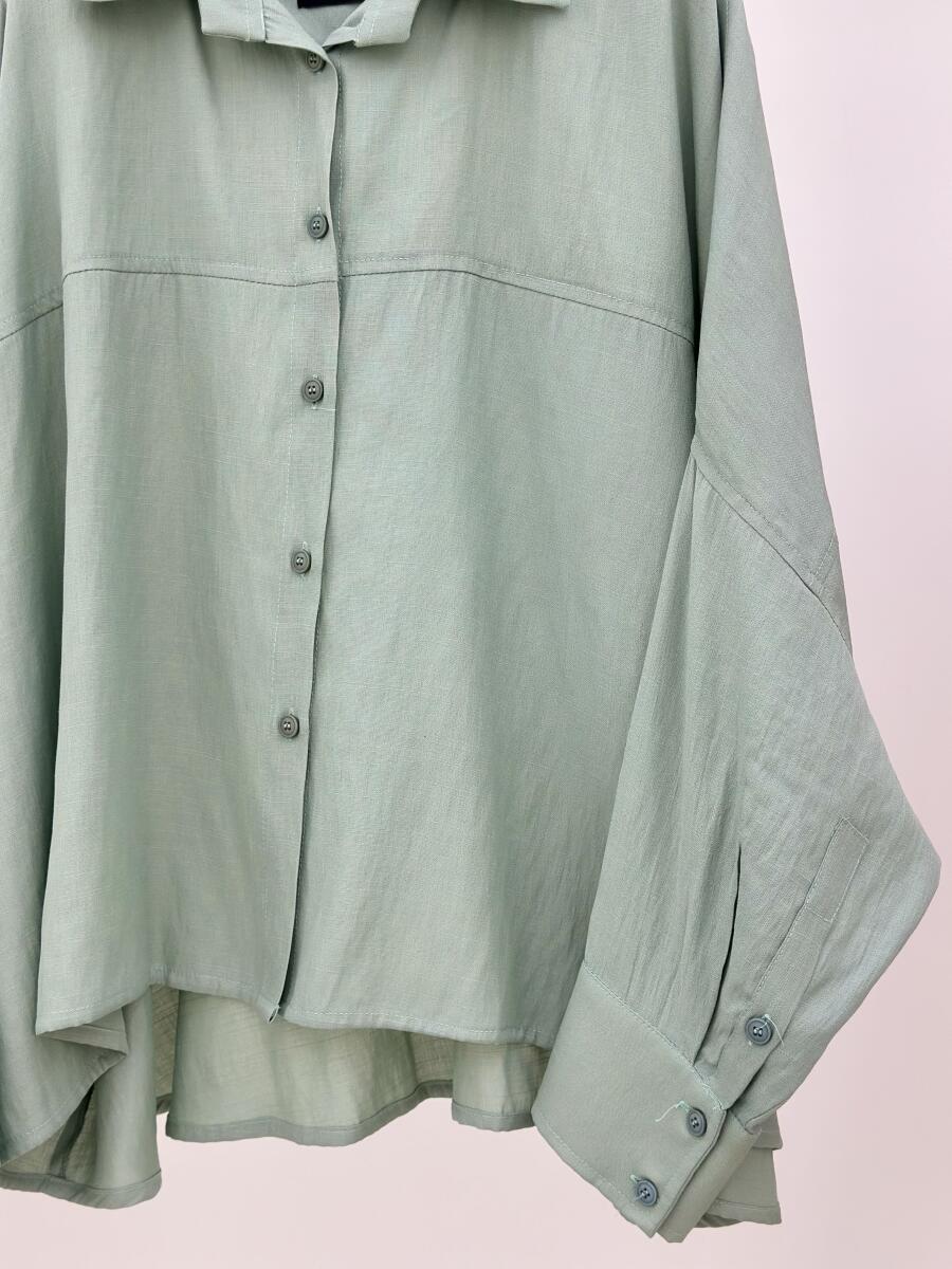 شومیز اورسایز آستین دکمه دار bt1090-5