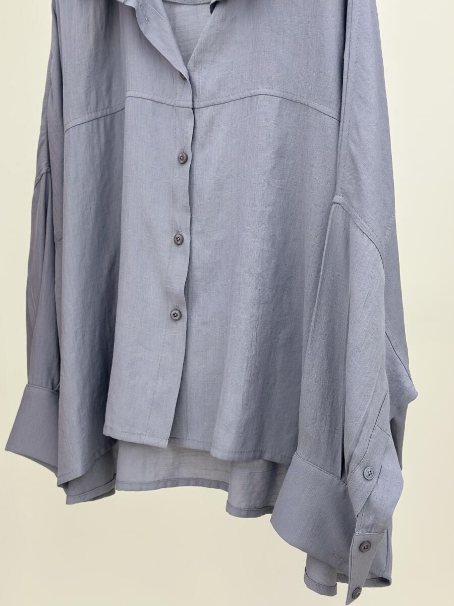 شومیز اورسایز آستین دکمه دار bt1090-5
