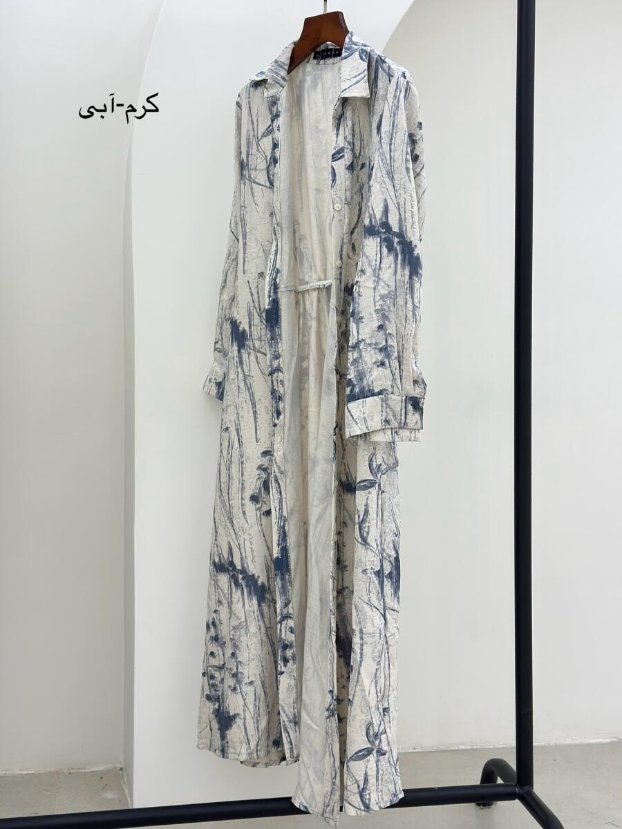 پیراهن دکمه دار پارچه طرح دار bt1105-2