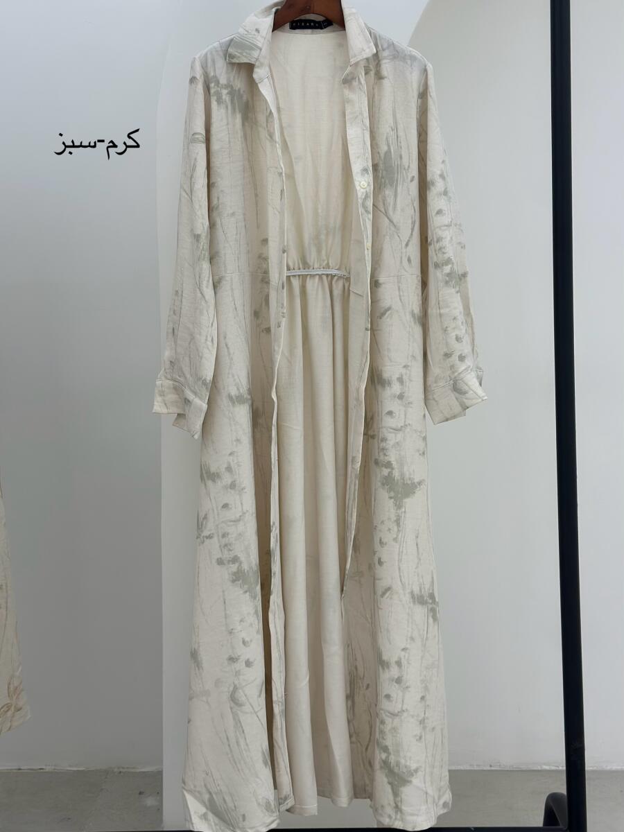 پیراهن دکمه دار پارچه طرح دار bt1105-2