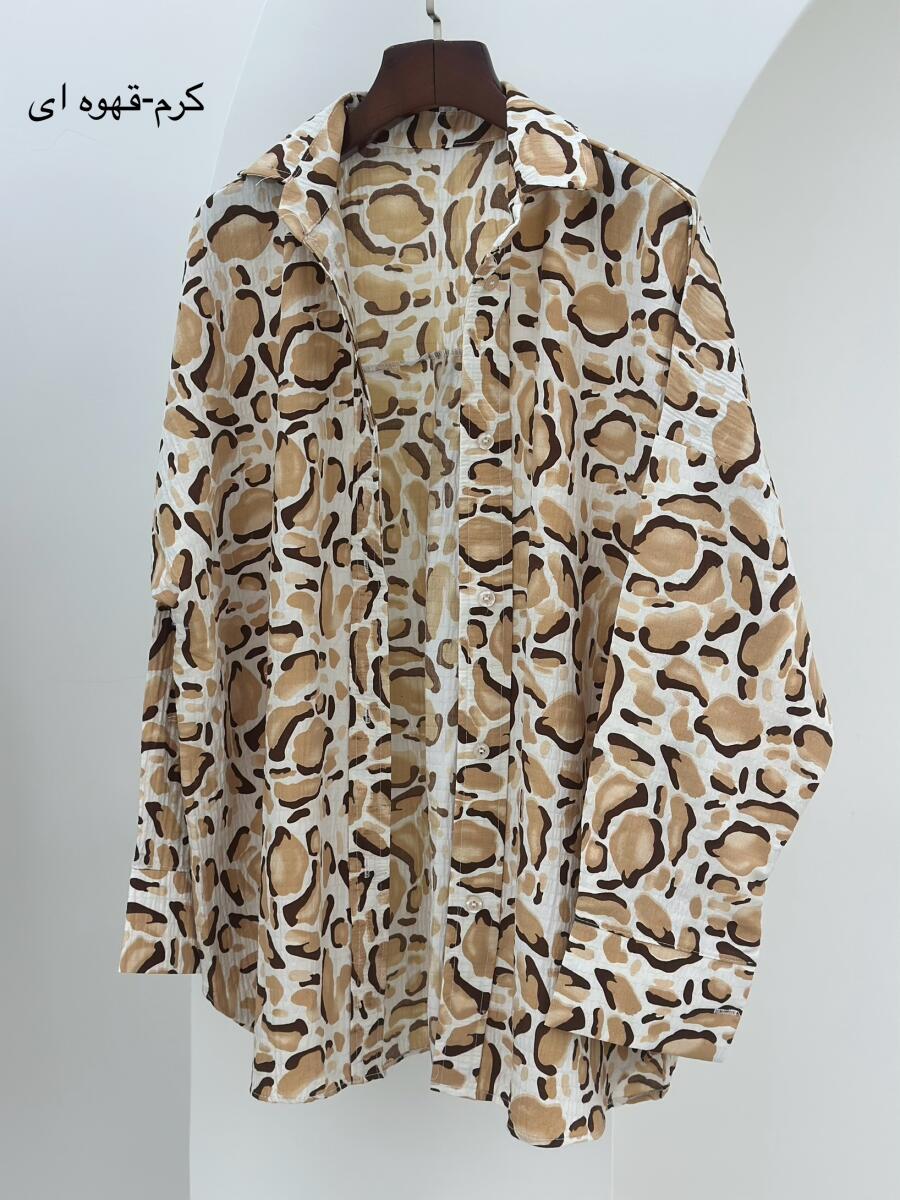 شومیز پارچه طرح پلنگی bt1101-7