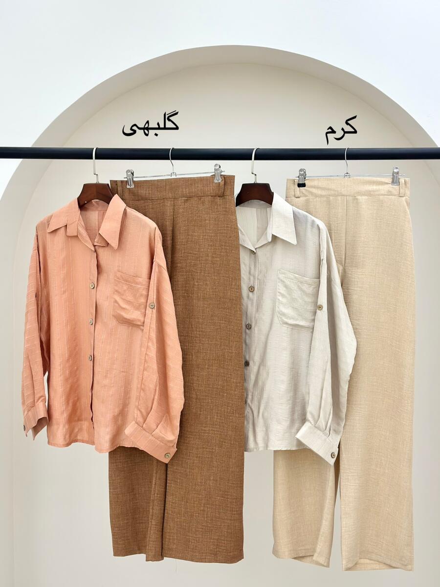 ست2تیکه شومیز لمه دار و شلوار bt1179-6
