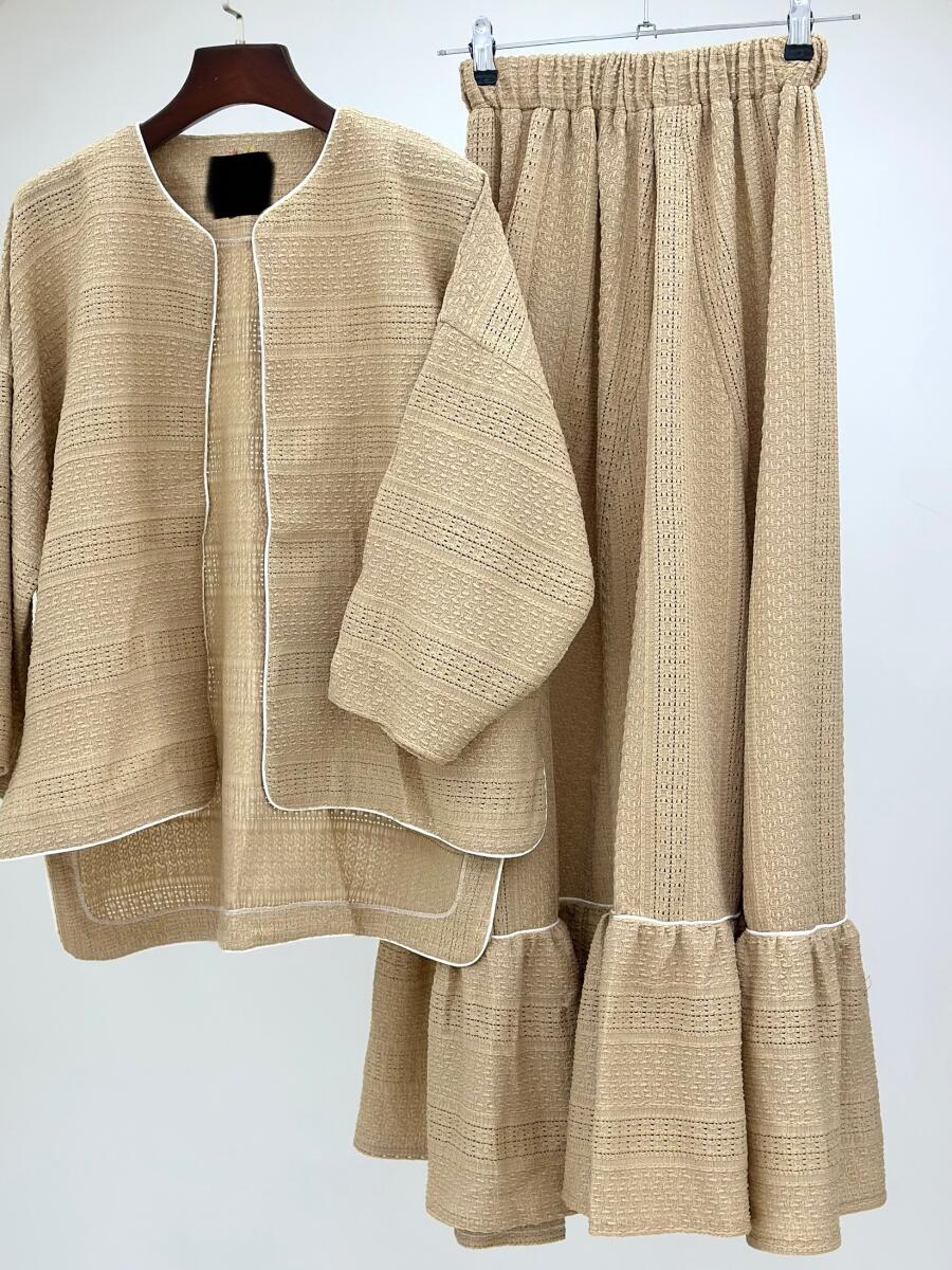ست 2تیکه کت ودامن طرح مراکشی تابستانه bt1215-9