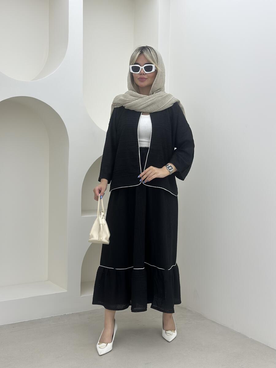 ست 2تیکه کت ودامن طرح مراکشی تابستانه bt1215-9