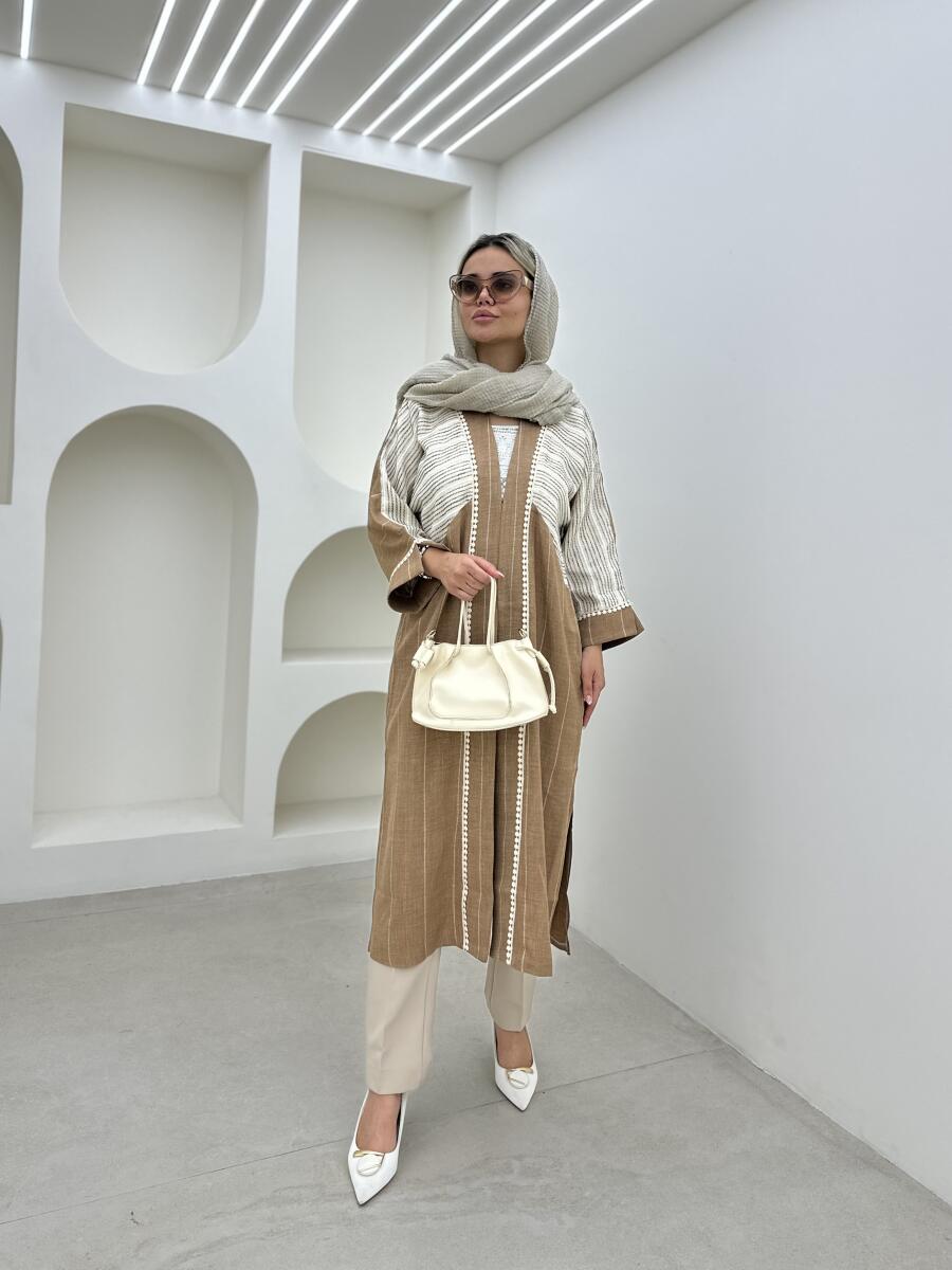 مانتو تابستانه خرج کار نواردوزی وکوک دوزی شده bt1320-9